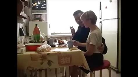 russian dad fucks his daughter during breakfast