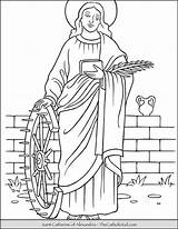 Catherine Alexandria Heilige Thecatholickid Katholische Saints sketch template