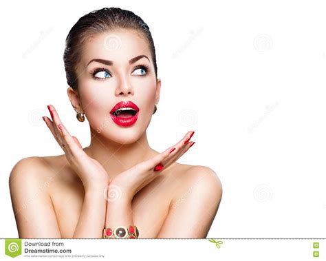 Beautiful Model Girl With Perfect Makeup Stock Image