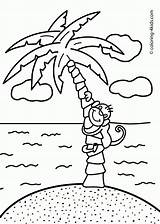 Coloriage Singe Palmier Dessin Ilha Macaco Mewarnai Imprimer Colorir Colorier Pemandangan Effortfulg Adults Tudodesenhos Coloringhome Imprimir Imprimé sketch template