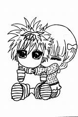 Chibi Couple Cute Drawing Outlined Anime Deviantart Sketches Getdrawings sketch template