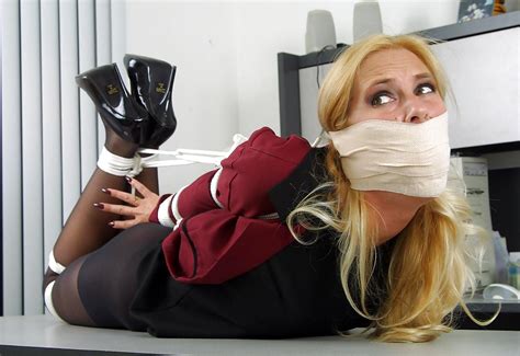 Hot Blonde Secretary Hogtied And Gagged In The Office 58 Pics 2