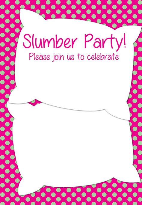 images  slumber party  printable template  printable