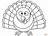 Turkey Coloring Cartoon Pages Printable Drawing Colorings Dot Crafts Paper sketch template