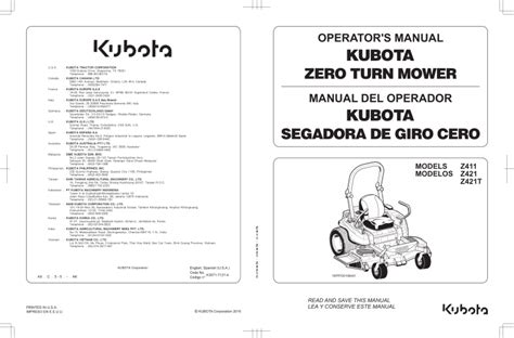 kubota   zt user manual manualzz