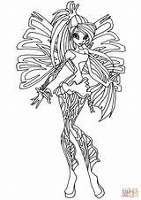 Winx Coloring Bloom Club Pages Sirenix Drawing Printable Enchantix Waving Colouring Tiffany Sheets Hand Color Coloriage Print Musa Library Kids sketch template