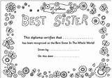 Sister Coloring Pages Sisters Printable Big Colouring Print Kids Ecoloring Birthday sketch template