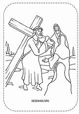 Sacra Jesus Cruz sketch template