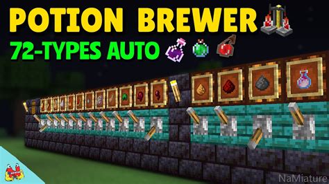 minecraft easy automatic mega potion brewing station youtube