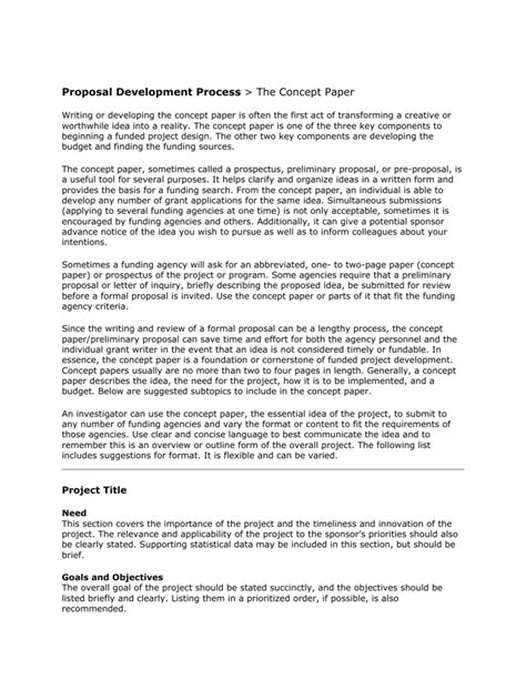 project concept paper  design idea