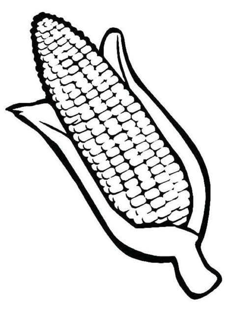 printable corn coloring page