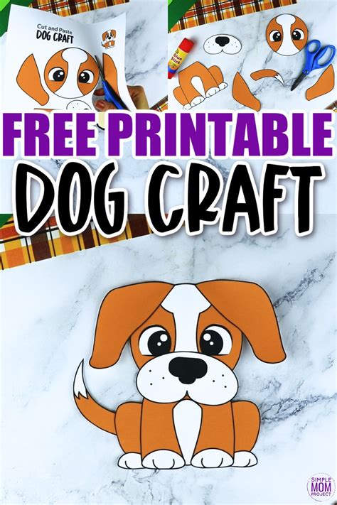 printable dog craft template simple mom project