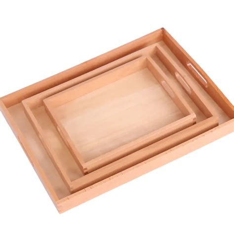 montessori wooden montessori tray set practical life tools early