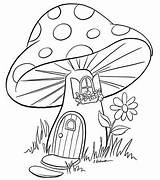 Mushroom Coloring House Mushrooms Fairy Houses Pages Tuesday Drawing Dulemba Colouring Seems Imagining Carolina Season South Actually Little Village sketch template