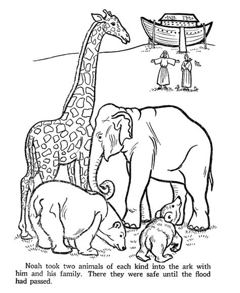 noah   ark bible story colouring page  story  noahs ark