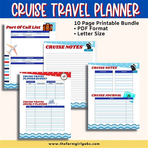 printable cruise planner farm girl designs