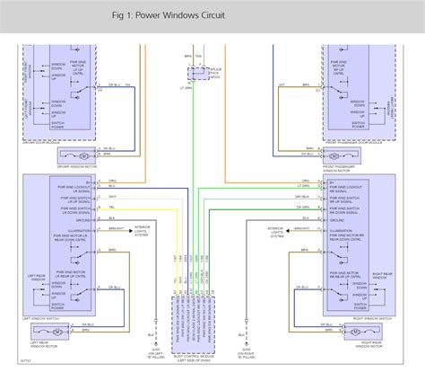 power window wiring diagram   manual locks  windows
