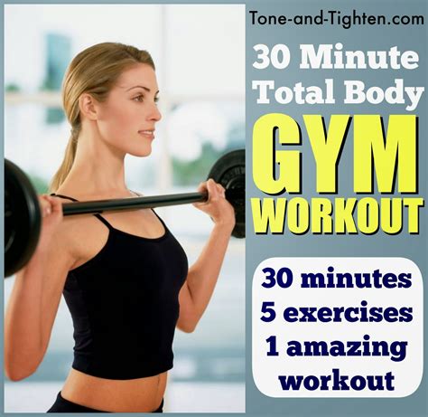 minute total body gym workout tone  tighten