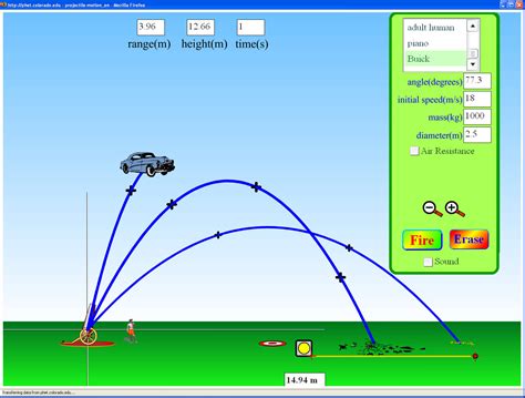 exploring projectile motion   interactive simulation