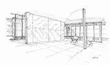 Pavilion Sketches Interior Drawing Barcelona Mies Rohe Der Van Bob Paintingvalley sketch template