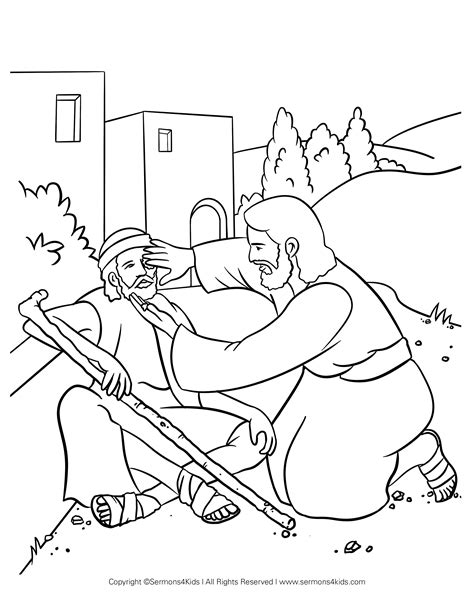 jesus healing coloring pages coloring home