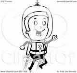 Jetpack Space Using Man Clipart Cartoon Outlined Coloring Vector Thoman Cory Illustration Transparent Royalty Clipartof sketch template