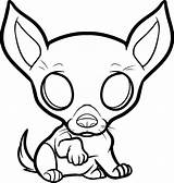 Coloring Pages Dog Puppy Chihuahua Cute Face Dogs Drawing Netart Getdrawings sketch template