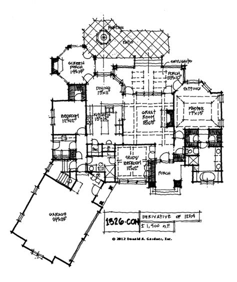 sf don gardner love  garage placement custom home plans house floor plans floor plans