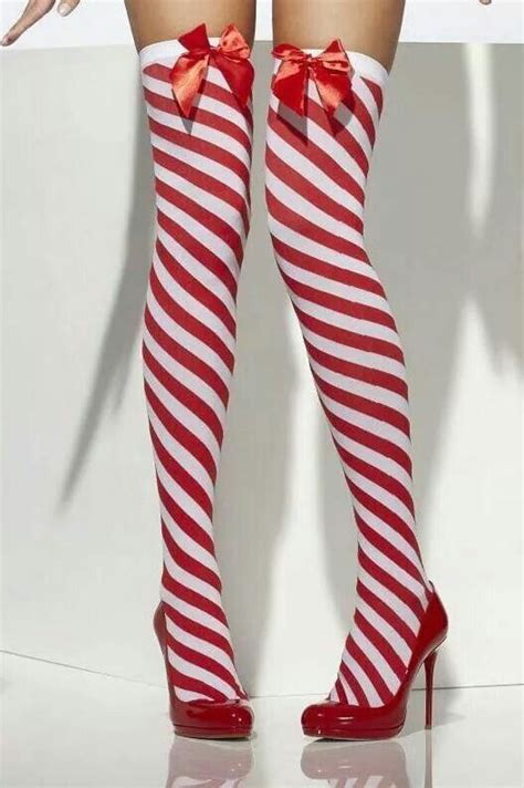 striped stockings thigh high stockings christmas fancy dress