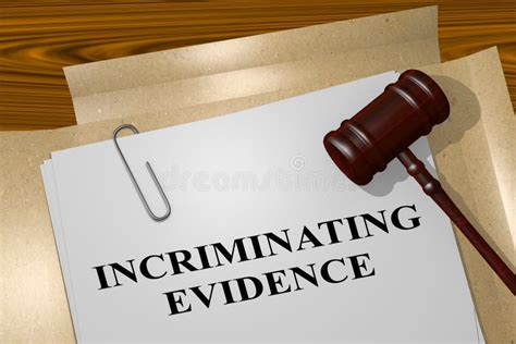 incrimination evidence legal concept stock illustration