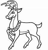Reindeer Drawing Christmas Coloring Clipart sketch template
