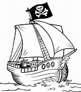 Pirate Ship sketch template