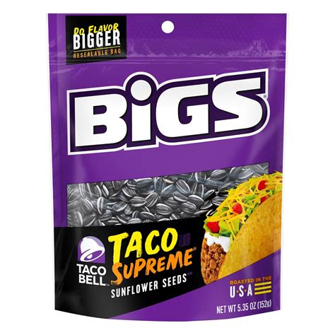 Bigs Taco Bell Taco Supreme Sunflower Seeds Shop Nuts And Seeds At H E B