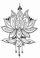 Mandala Flower Lotus Drawing Tattoo Drawings Designs Tattoos Small Mandalas Coloring Pages Lotusflower Paintingvalley Back Painting sketch template
