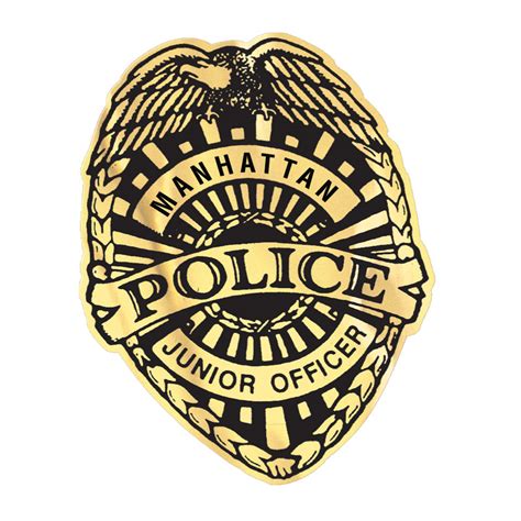 fg  junior officer police badge sticker prosource specialties