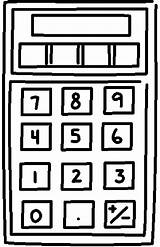 Calculator Supplies School Coloring Pages sketch template