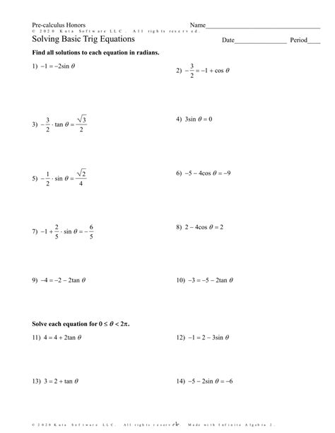 solving basic trig equations genene cook library formative