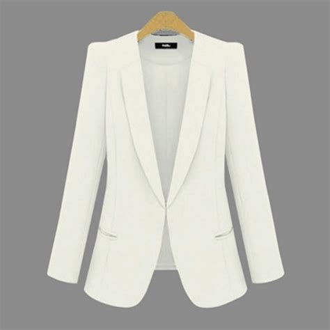 Popular White Blazer Coat Buy Cheap White Blazer Coat Lots From China