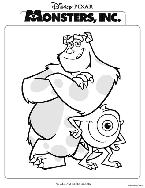 pin  mia andrews  coloring book monster coloring pages disney