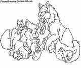 Wolf Anime Pack Coloring Pages Family Cute Wolves Firewolf Drawings Deviantart Dog Request Color Base Print Getdrawings Easy Getcolorings Printable sketch template