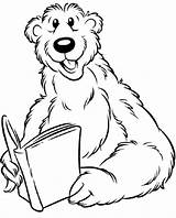 Urso Mão Livro sketch template