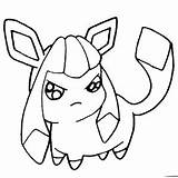 Pokemon Glaceon sketch template