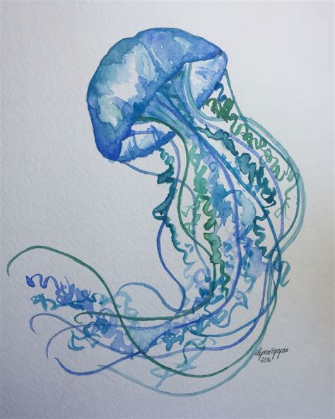 resultado de imagen  watercolor jellyfish watercolor jellyfish