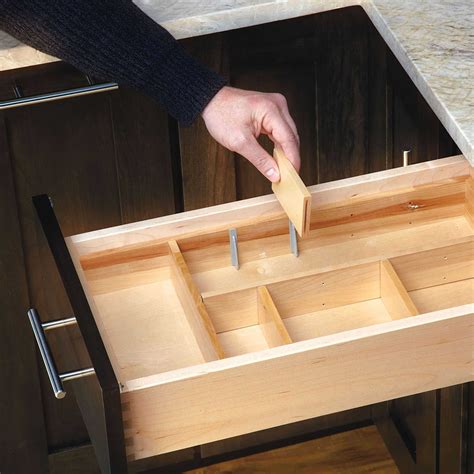 rev  shelf adjustable wood drawer organizer kit bed bath  kitchen cabinet drawers