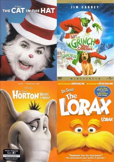 dr doctor seuss dvd  film collection cat  hat lorax horton hears
