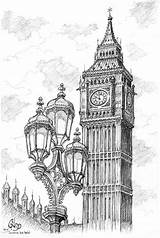 Ben London Big Drawing Tower Clock Vlado Ondo Drawings Paintingvalley sketch template