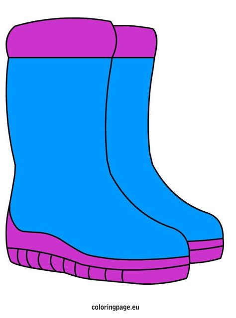 snow boots coloring page