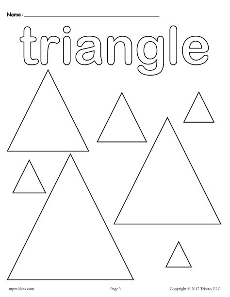 triangles coloring page shape coloring pages shape worksheets