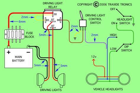 pin relay wiring diagram  pretty narva  relay wiring diagram