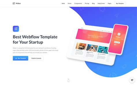 maker startup html responsive website template